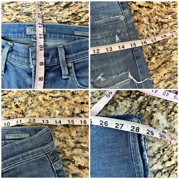 Agolde Sophie Raw Hem High Rise Crop Skinny Jeans in Hyper Blue 25 #A018D-843 - Picture 4 of 12